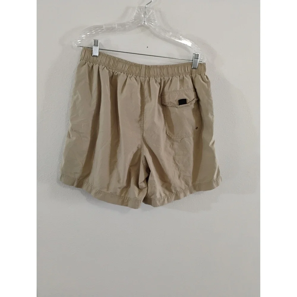 Polo Sport Ralph Lauren Mens XL Khaki Tan Swim Trunks Mesh Lined Board Shorts